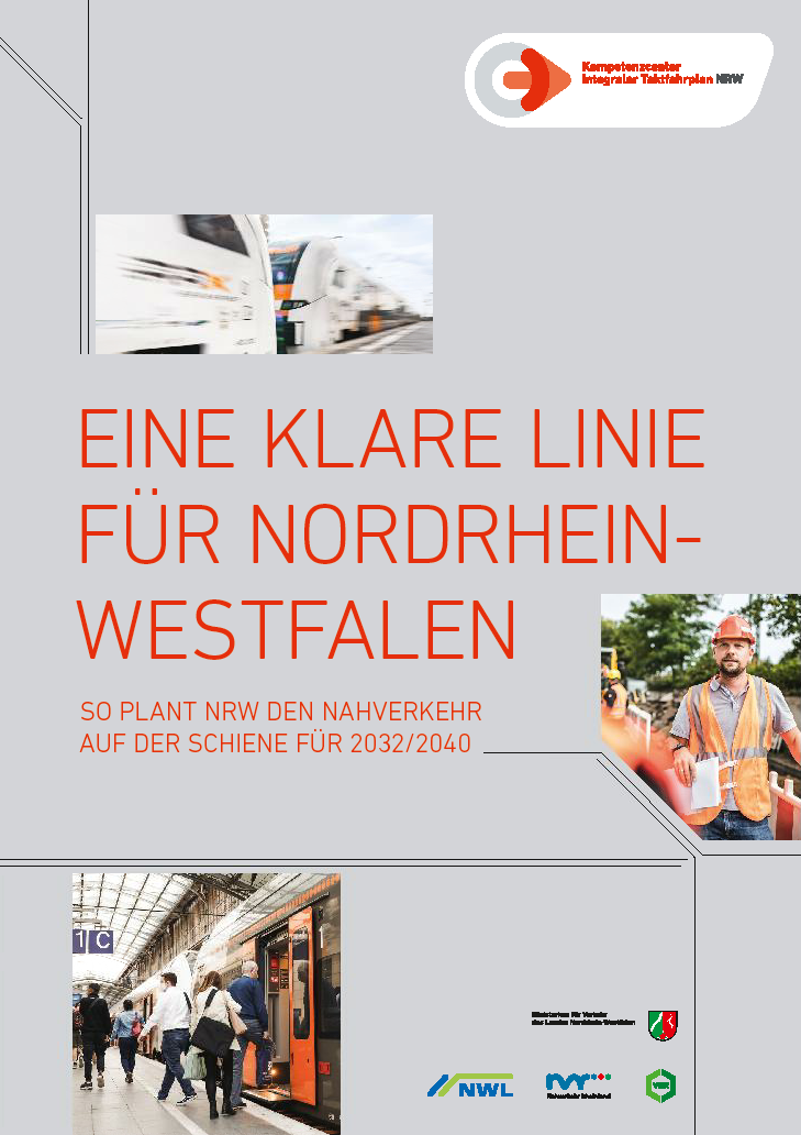 Zu sehen ist das Cover der Broschüre: "Eine klare Linie für Nordrheinwestfalen"