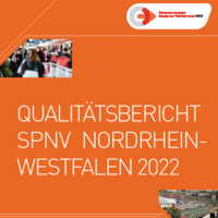 Zu sehen ist das Cove des Qualitätsberichts SPNV NRW 2022.